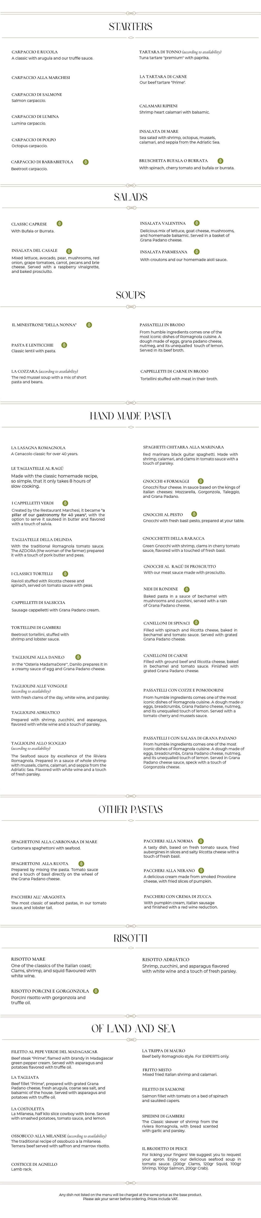 Carta de alimentos